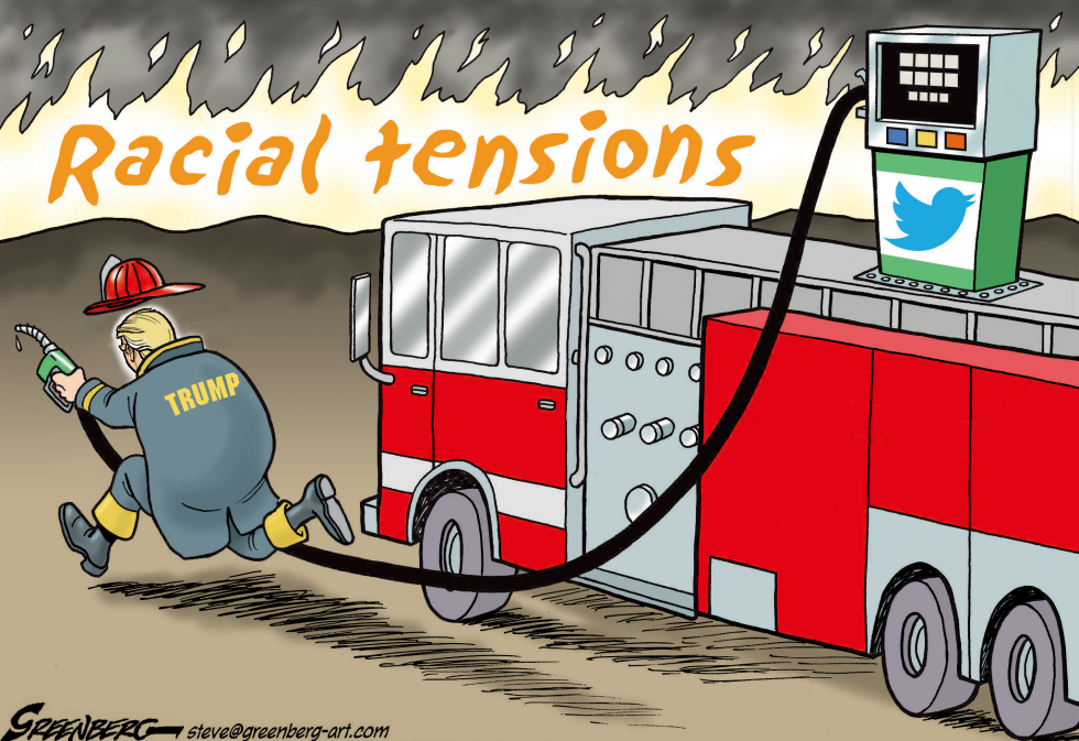 Racial tension arsonist