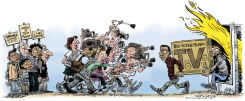 LOOTING AND THE MEDIA by Daryl Cagle
