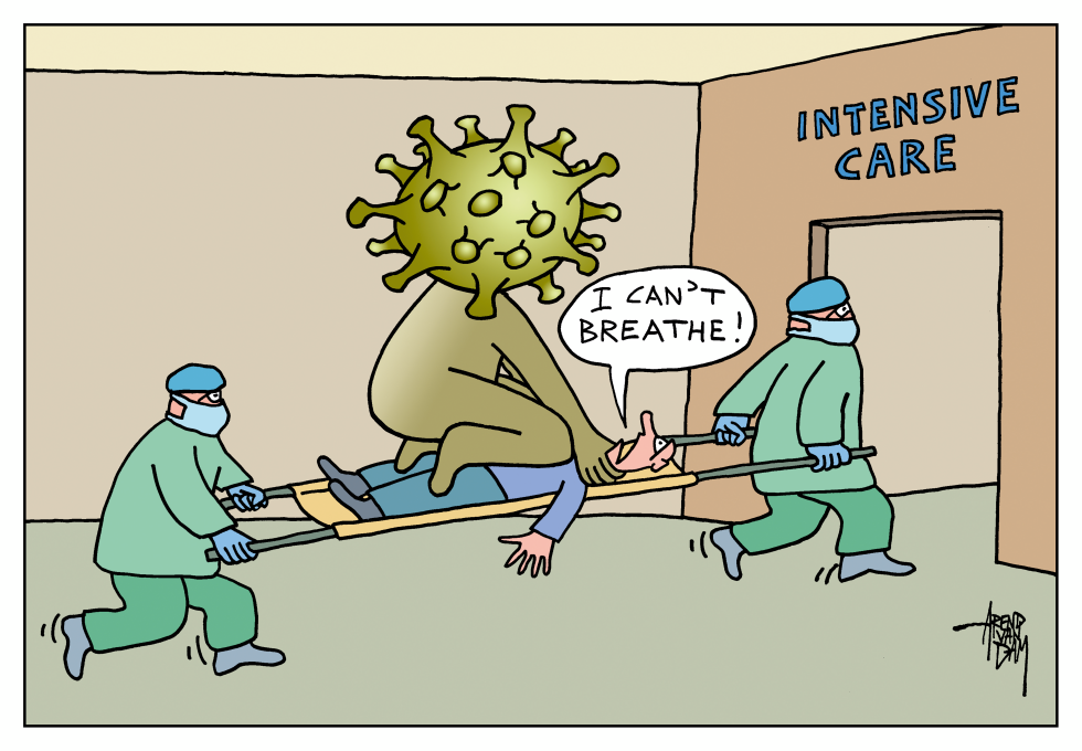 Covid-19 patient suffocated