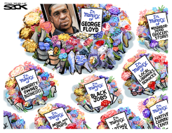 GEORGE FLOYD/ MINNEAPOLIS MEMORIAL by Steve Sack