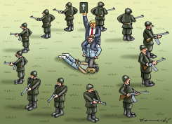 TRUMPS PHOTO OP by Marian Kamensky
