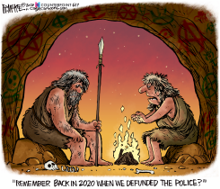 POLICE DEFUNDED by Rick McKee