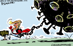 HOAX RUN by Milt Priggee