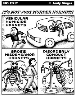 NOT JUST MURDER HORNETS by Andy Singer