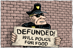 WILL POLICE FOR FOOD by Monte Wolverton