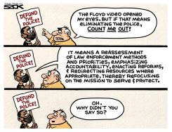 DEFUND POLICE by Steve Sack