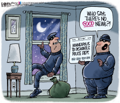 POLICE DISMANTLED by Rick McKee