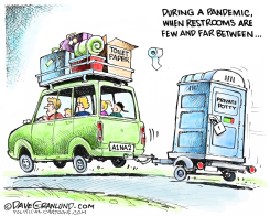 COVID19 AND RESTROOMS by Dave Granlund
