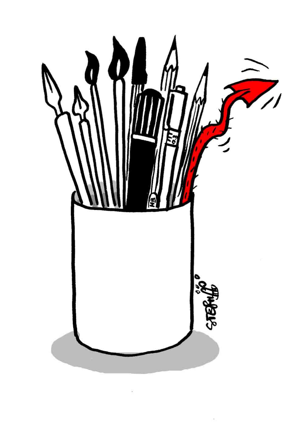 Pencils of the cartoonist