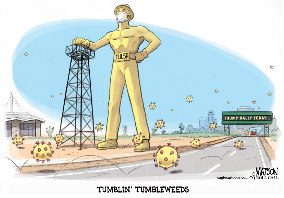Golden Driller Wary of Trump Rally in Tulsa