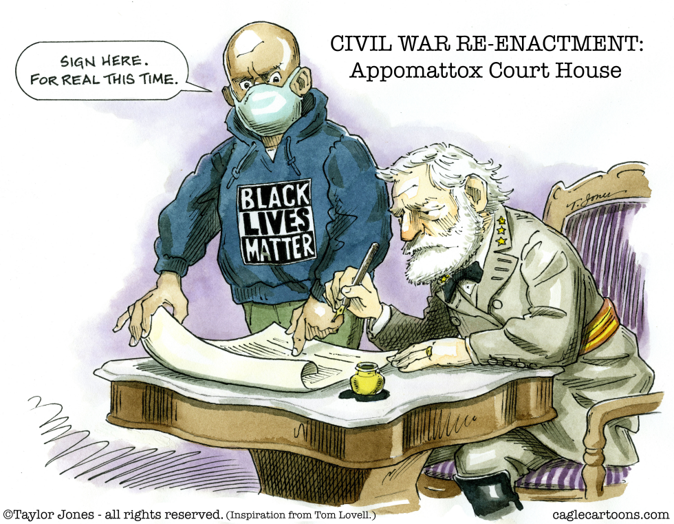 BLM Protester Asks Confederate General to Sign Appomattox Surrender for Real