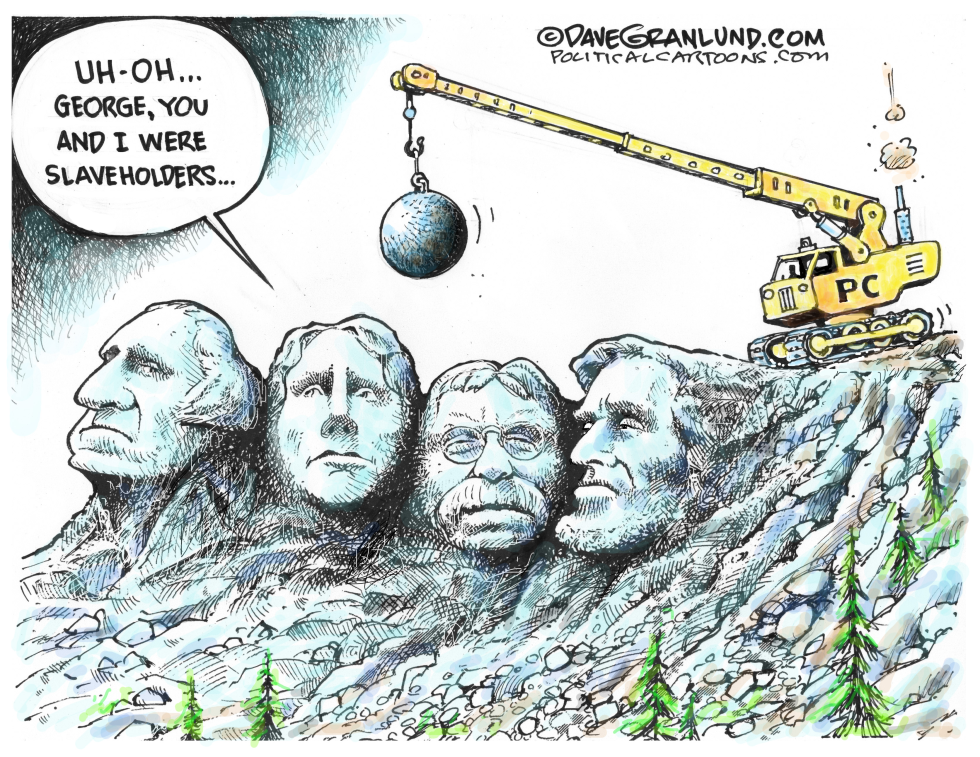 STATUES AND PC by Dave Granlund