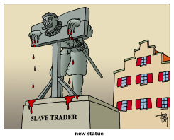 SLAVE TRADER STATUE by Arend van Dam