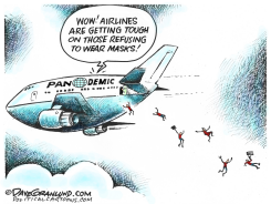 AIRLINES AND MASK POLICY by Dave Granlund