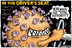 COVID IN THE DRIVER'S SEAT by Monte Wolverton