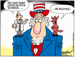 SCIENCE VS POLITICS by Bob Englehart