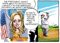 TRUMP'S RESPONSE TO BOUNTIES ON US SOLDIERS by Dave Whamond