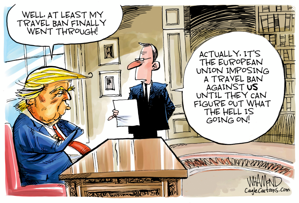 EU imposed travel ban on US