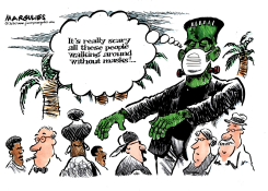 PEOPLE WITHOUT FACE MASKS by Jimmy Margulies