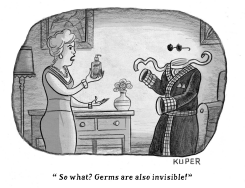 INVISIBLE MAN, INVISIBLE GERMS by Peter Kuper