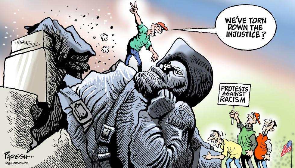 Tearing down statues