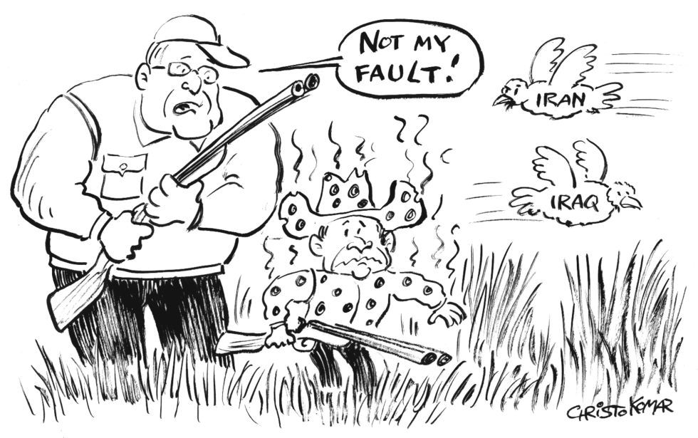 Cheney's hunting companion - B&W