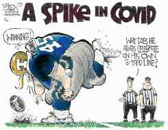 A SPIKE IN COVID by John Darkow