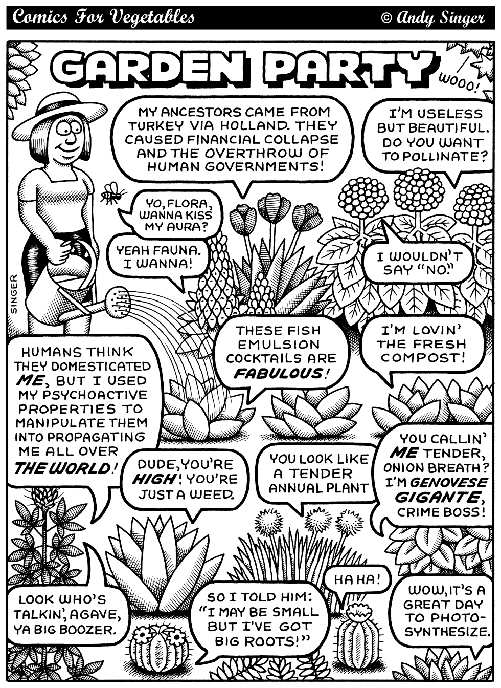 Comics for Vegetables Garden Party