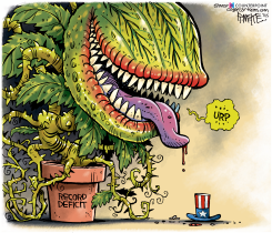 DEFICIT SHOP OF HORRORS by Rick McKee