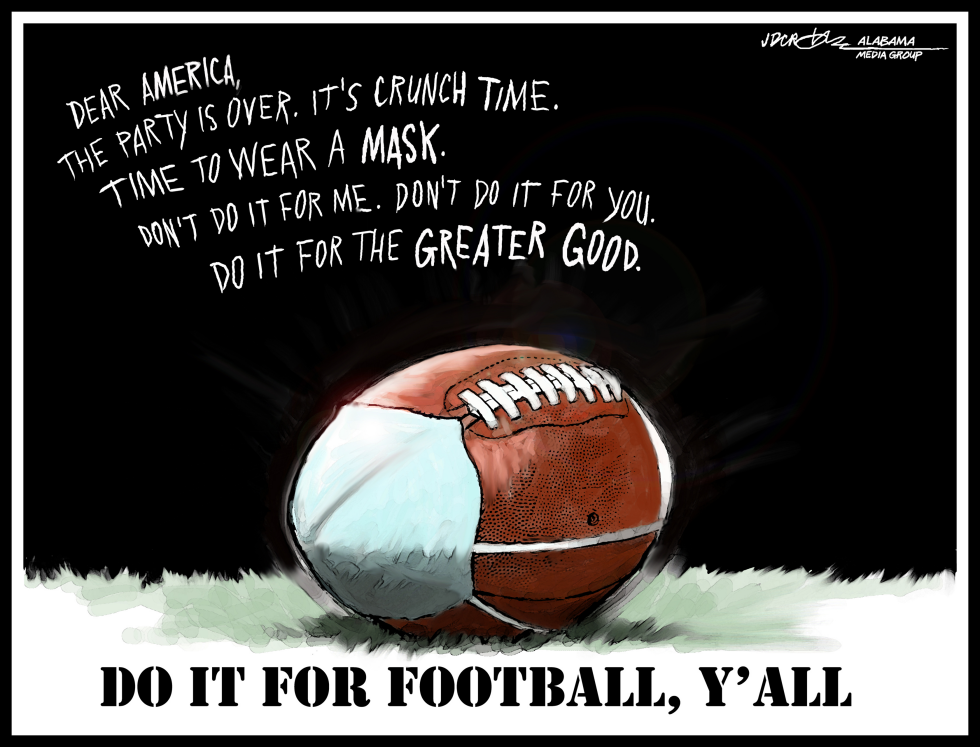 Mask up for Football