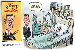 KEMP SUSPENDS MASKS by Rick McKee