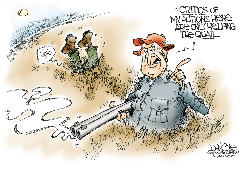Cheney goes hunting -- color