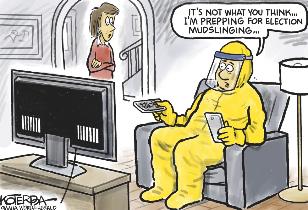Is the Hazmat Suit for Covid or the Campaign?