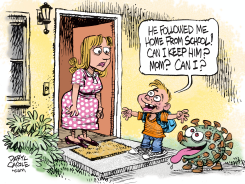 BRING COVID BACK FROM SCHOOL by Daryl Cagle