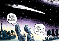COMET AND TEARGAS by Joe Heller