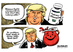 TRUMP PUSHES HYDROXYCHLOROQUINE by Jimmy Margulies