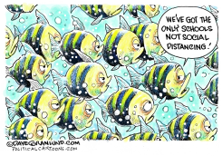 SCHOOLS AND SOCIAL DISTANCING by Dave Granlund