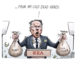 DIRTY NRA FUNDS by Adam Zyglis