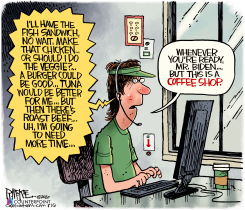 BIDEN DELAYS VP PICK by Rick McKee