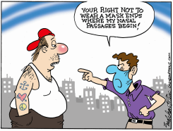 WEAR A MASK by Bob Englehart
