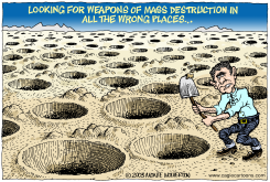 BUSH LOOKING FOR WEAPONS by Monte Wolverton