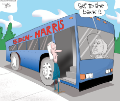 KAMALA DRIVES THE BUS by Gary McCoy