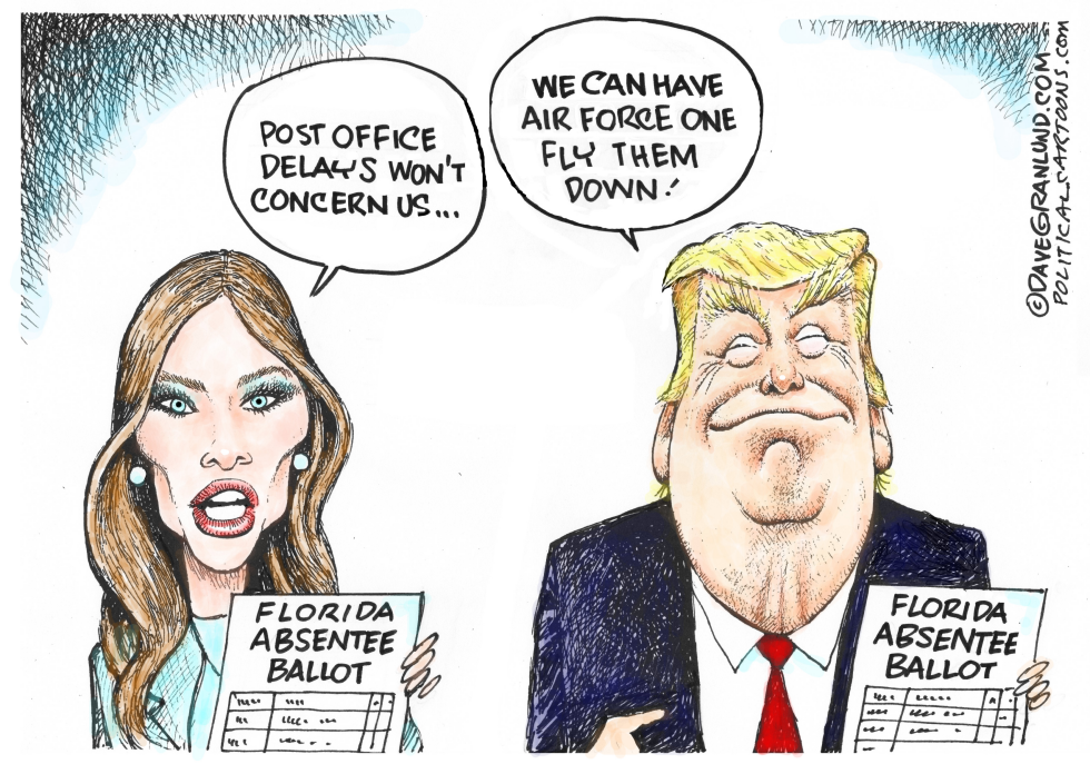 Donald and Melania absentee ballots
