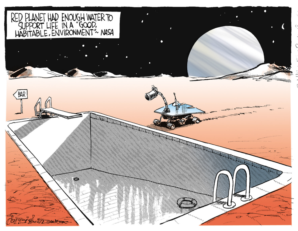 red planet has water