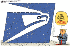 TRUMP GOES POSTAL by Rick McKee