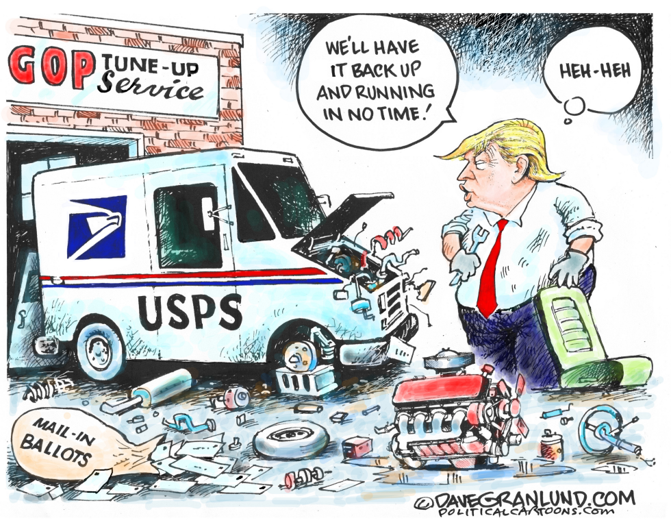 Trump figure promises quick USPS fix amid scattered mail-in ballots