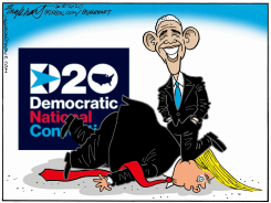 ONE NIGHT AT THE DNC by Bob Englehart