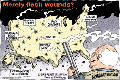 MERELY FLESH WOUNDS  by Monte Wolverton