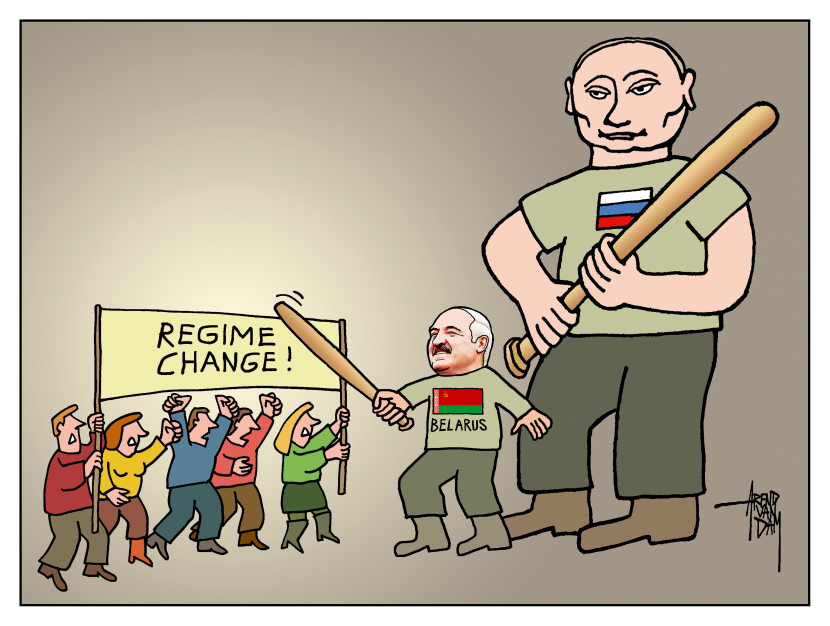 Putin backing Lukashenko