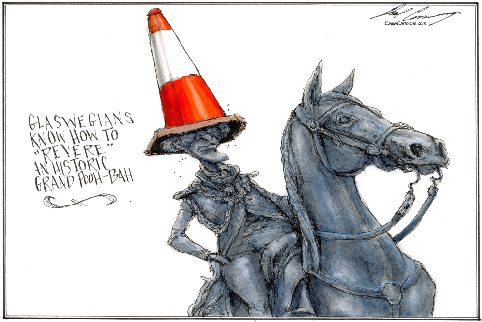 Glasgow's Duke of Wellington statue